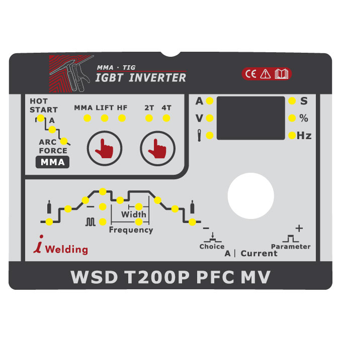 Panel Control TIG 200P PFC MV